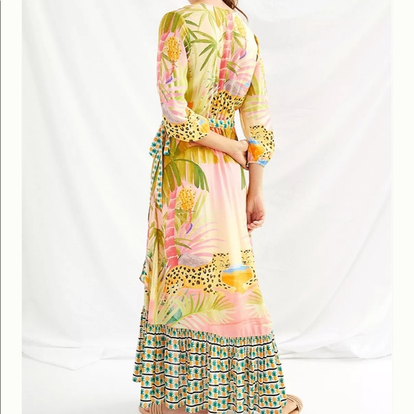 Anthropologie farm rio tropical wrap maxi dress - Picture 3 of 7